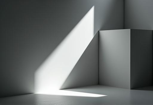 Abstract study of light and shadow with geometric shapes
