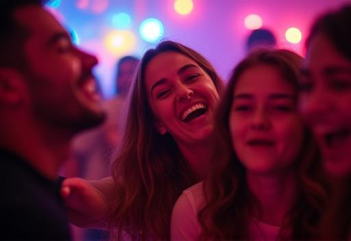 Joyful candid shot from an event or party