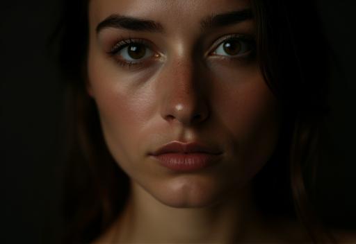 Striking artistic portrait of a woman