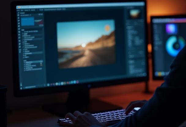 Screen showing photo editing software interface